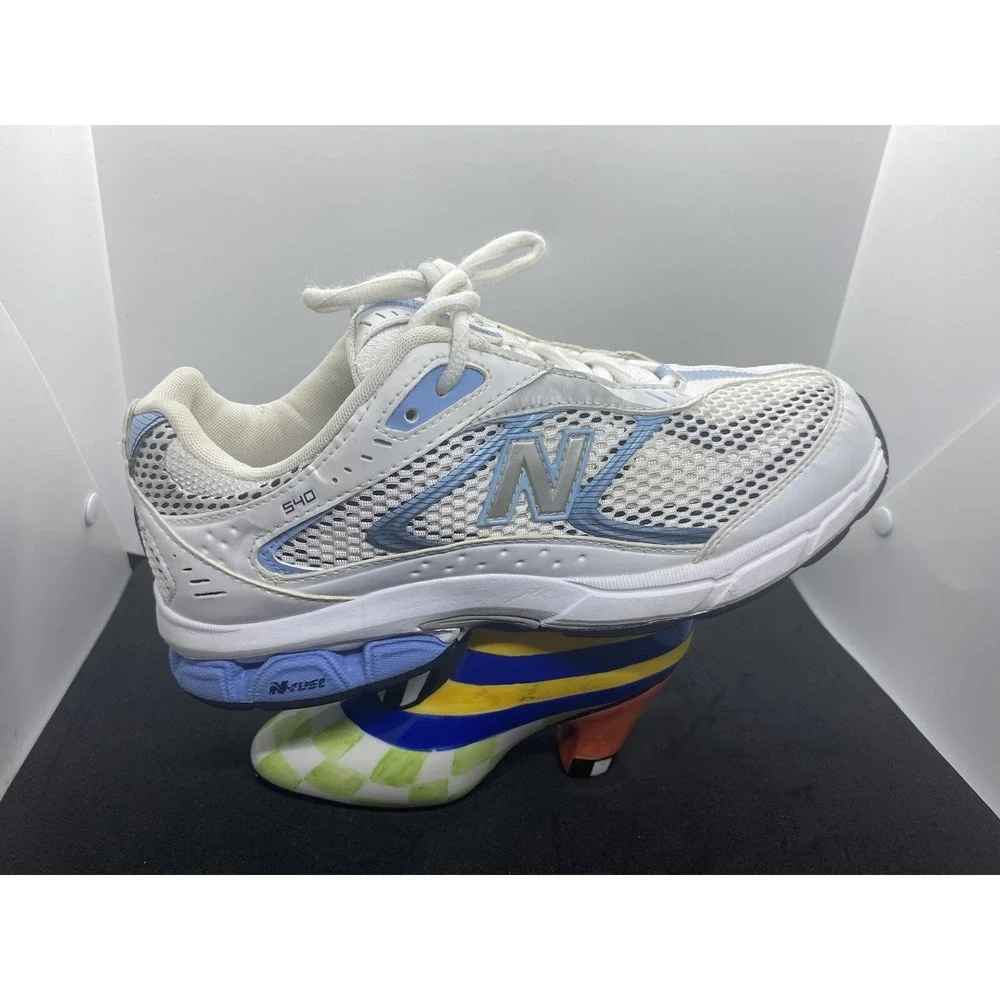 New Balance 540 CW540WF White Blue Running Shoes Sneakers Womens Size 9